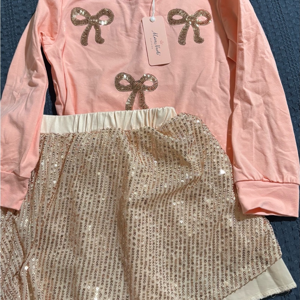 Kids Pink and Gold Matching Set